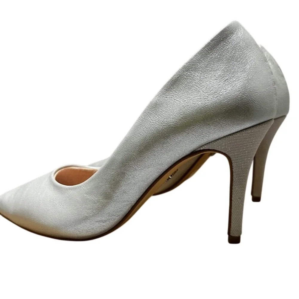Antonia Saint NY Victoria Hello 3.0 Silver Metallic, Size‎ 7.5